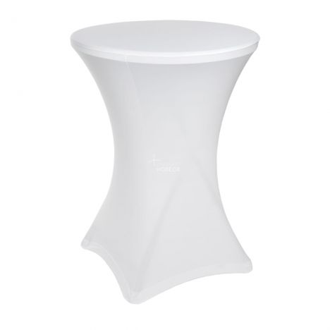 KOD 387<br><strong>OBRUS ELASTYCZNY BIAŁY COCTAJLOWY</strong><br>Wymiary: 80 cm<br>Ilość na stanie: 1<strong><br>Cena wypożyczenia: 20 zł</strong>