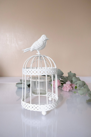 KOD 017<br><strong>KLATKA ptaszek-mała</strong><br>Wymiary: 24 x 12 cm<br>Ilość na stanie: 6<br><strong>Cena wypożyczenia: 5 zł</strong>